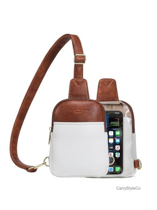 Handbags - RFID Blocking Touchscreen Crossbody Sling Bag Faux Leather Travel Purse
